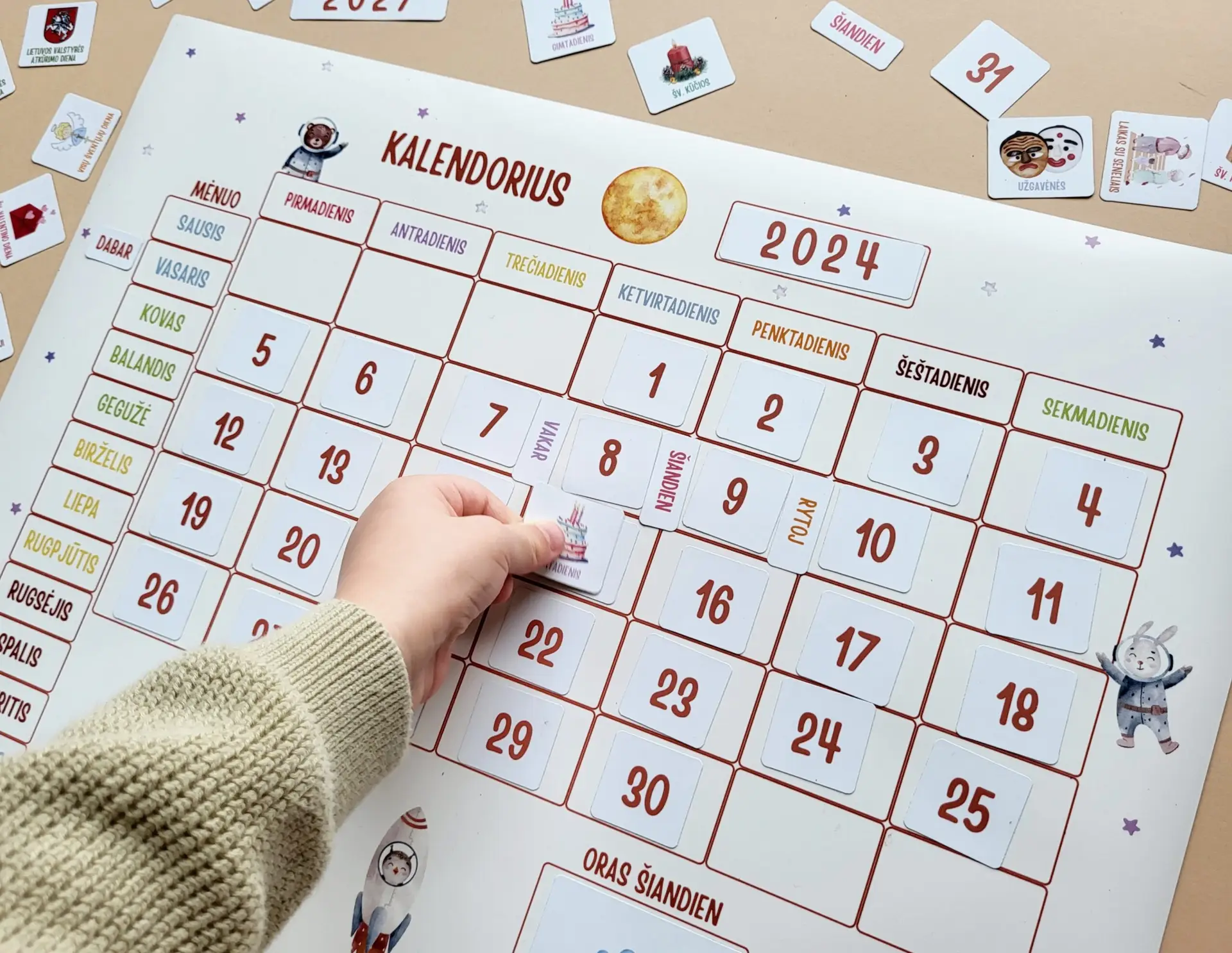 Magnetinis metų kalendorius be rėmelio - Image 4